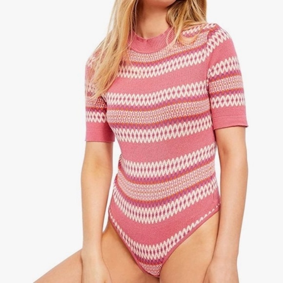 NWT Free People Intimately Winter Warmer Lotus Rose Bodysuit - M - Picture 3 of 14